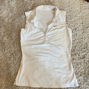 Nike white sleeveless golf shirt size Small